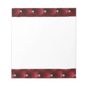 Luxury Glam Girly Red Imitats Velvet Notizblock (Vorderseite)