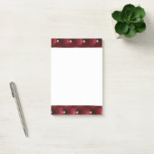 Luxury Glam Girly Red Imitats Velvet Post-it Klebezettel (Büro)