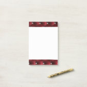 Luxury Glam Girly Red Imitats Velvet Post-it Klebezettel (Auf Schreibtisch)
