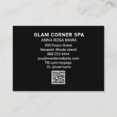 *~* Luxury Glam Rainbow QR Glitzer Glitz Beauty Visitenkarte (Rückseite)