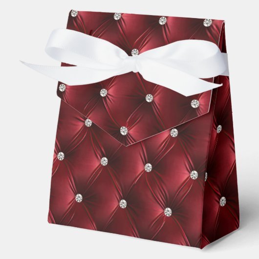 Luxury Glam Red Imitats Velvet Geschenkschachtel (Vorderseite)