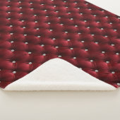 Luxury Glam Red Imitats Velvet Sherpadecke (3/4)