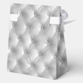 Luxury Glam Soft Gray Imitats Velvet Geschenkschachtel (Rückseite)