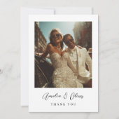 Luxury Glam Wedding Thank You Card Dankeskarte (Vorderseite)