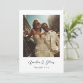 Luxury Glam Wedding Thank You Card Dankeskarte (Stehend Vorderseite)