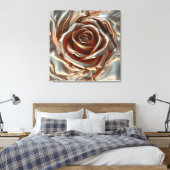Luxury Glamorous Metallic Rose Gold and Silver Leinwanddruck (Insitu (Schlafzimmer))