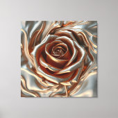 Luxury Glamorous Metallic Rose Gold and Silver Leinwanddruck (Vorderseite)