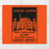 Luxury Glamping Schaumweinetikett (Einzelnes Label)