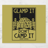 Luxury Glamping Schaumweinetikett (Einzelnes Label)
