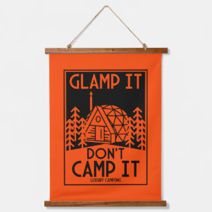 Luxury Glamping Wandteppich Mit Holzrahmen