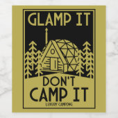 Luxury Glamping Weinetikett (Einzelnes Label)