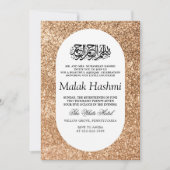 Luxury Gliter Baby Islamic Aqiqa Aqeeqah Einladung (Vorderseite)