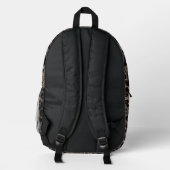 Luxury Glitter Brown Black Gold Leopard Pattern Bedruckter Rucksack (Rückseite)