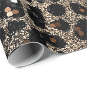 Luxury Glitter Brown Black Gold Leopard Pattern Geschenkpapier (Rolleneckpunkt)