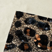 Luxury Glitter Brown Black Gold Leopard Pattern Strandtuch (Beispiel)