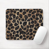 Luxury Glitter Gold Brown Black Leopard Pattern Mousepad (Mit Mouse)