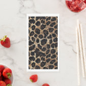 Luxury Glitter Gold Brown Black Leopard Pattern Serviette (Beispiel)
