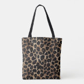 Luxury Glitter Gold Brown Black Leopard Pattern Tasche (Rückseite)