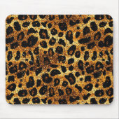 Luxury Glitter Gold Brown Rust Leopard Pattern Mousepad (Vorne)