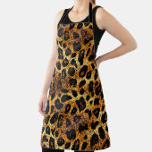 Luxury Glitter Gold Brown Rust Leopard Pattern Schürze (InSitu)