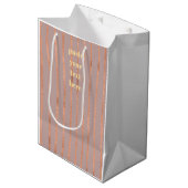 Luxury glitter stripes mittlere geschenktüte (Vorderseite Schrägansicht)