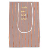 Luxury glitter stripes mittlere geschenktüte (Rückseite)