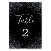 Luxury Glitters and Sparkles Wedding Table Number Tischnummer (Rückseite)