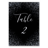 Luxury Glitters and Sparkles Wedding Table Number Tischnummer (Vorderseite)