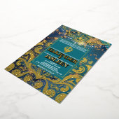 Luxury Glitzer Blue Sikh Anand Karaj Indian Folieneinladung (Gedreht)