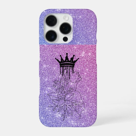 Luxury Glitzer iPhone Case Hülle (Rückseite)