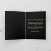 Luxury Gold 25. Hochzeitsszenario Bouquet Karte (Innenseite)