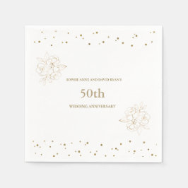Luxury Gold 50. Hochzeitstag Serviette