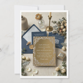 Luxury Gold Acrylic Wedding Invitation Suite  Einladung