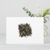 Luxury Gold and Black Abstract Marble Einladung (Stehend Vorderseite)