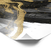 Luxury Gold and Black Abstract Marble Fotodruck (Ecke)