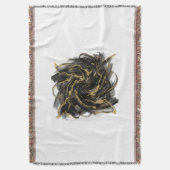 Luxury Gold and Black Abstract Marble Ink Flow Decke (Vorderseite Vertikal)