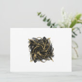 Luxury Gold and Black Abstract Marble Ink Flow Save The Date (Stehend Vorderseite)