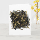 Luxury Gold and Black Abstract Marble Karte (Gelbe Blume)