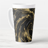 Luxury Gold and Black Abstract Marble Milchtasse (Linke Ecke)