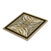 Luxury Gold and Black Abstract Zebra Pattern Fliese (Seite)