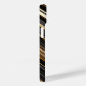 Luxury Gold and Black Geometric Phone Case Modern (Rückseite / Rechts)