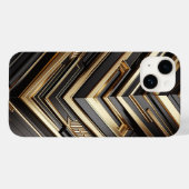 Luxury Gold and Black Geometric Phone Case Modern (Rückseite (Horizontal))