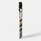 Luxury Gold and Black Geometric Phone Case Modern (Rückseite / Links)