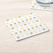 Luxury Gold and White Luxury Festive Rechteckiger Pappuntersetzer (angewinkelt)