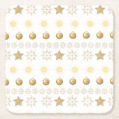 Luxury Gold and White Luxury Festive Rechteckiger Pappuntersetzer (Vorderseite)