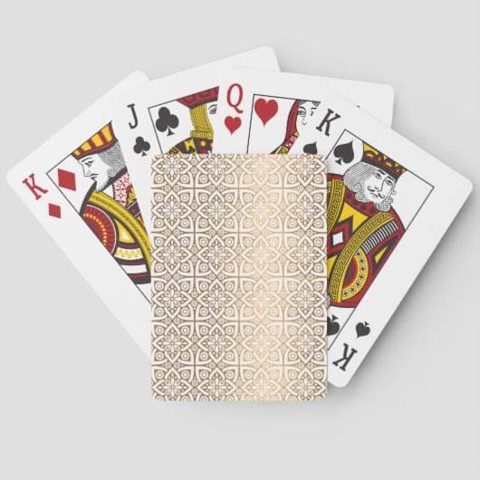 Luxury Gold Arabisch Muster Poker Cards - Elegant Spielkarten (Rückseite)