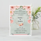 Luxury Gold Arch Wedding Invitation Einladung (Stehend Vorderseite)