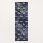 Luxury Gold Bee Navy Night Celestial Feier Yogamatte (Vorderseite)