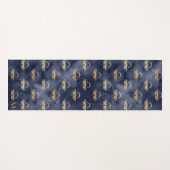 Luxury Gold Bee Navy Night Celestial Feier Yogamatte (Vorderseite (Horizontal))