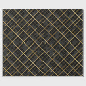 Luxury Gold Black Diamond Geometric pattern Geschenkpapier (Flach)